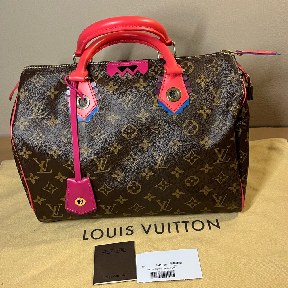 Louis Vuitton Totem Speedy 30 Brown, Pink, Red Satchel - GREAT condition LV